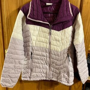 Columbia Women's OmniHeat  Puffer Jacket Lightweight Size Medium Purple Zip Up